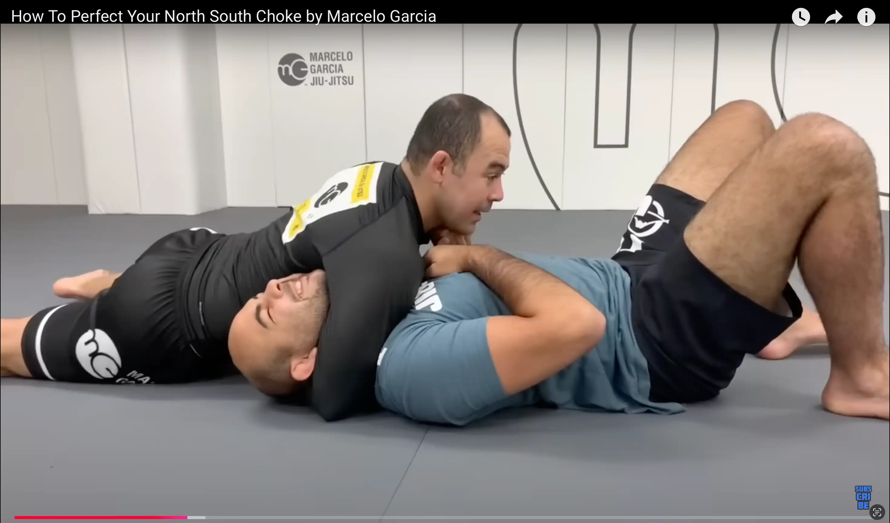 Marcelo Garcia holds Bernardo Faria in north south choke