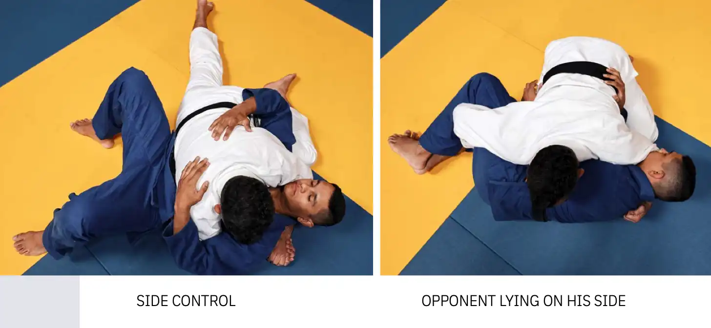 images of side control from the IBJJF rule book, page 19